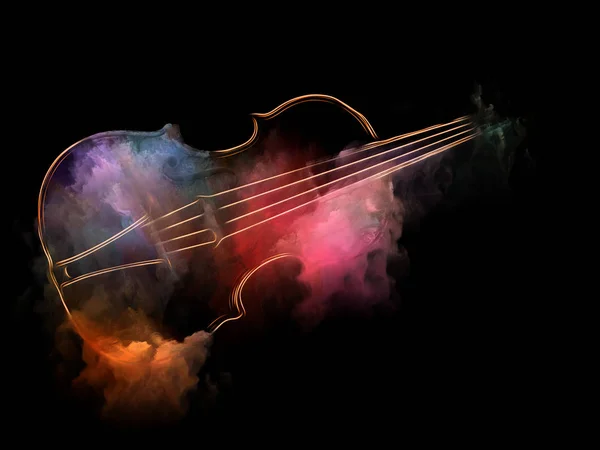 Serii Dream Music Projekt Wykonane Skrzypce Abstrakcja Farby Kolorowe Służyć — Zdjęcie stockowe