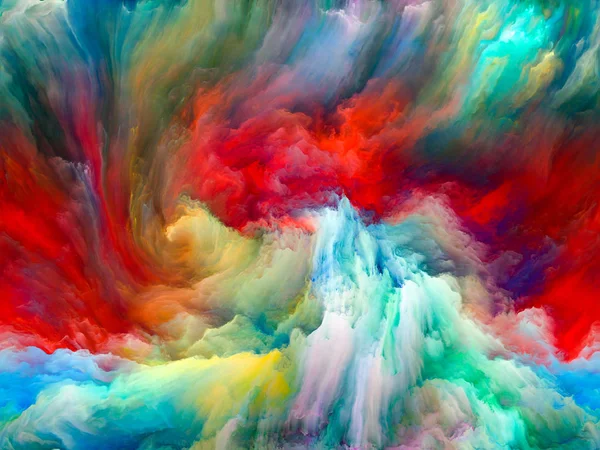 Série Color Flow Composition Visuellement Agréable Flux Peinture Numérique Pour — Photo