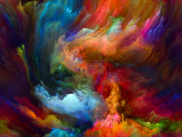 Serie Color Flow Composición Visualmente Agradable Corrientes Pintura Digital Para —  Fotos de Stock