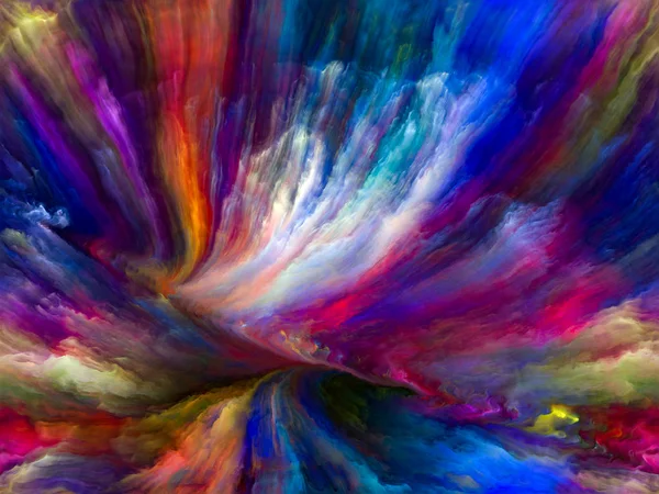 Kleur Flow Serie Achtergrond Van Stromen Van Digitale Verf Als — Stockfoto