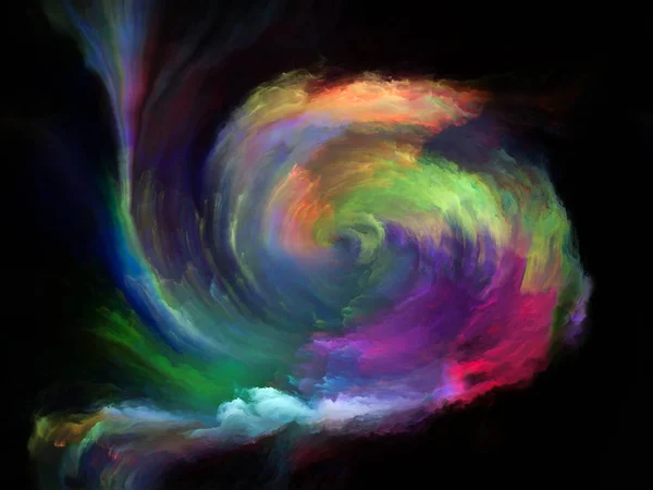 Color Flow Serie Aranjament Creativ Fluxurilor Vopsea Digitală Metaforă Conceptuală — Fotografie, imagine de stoc