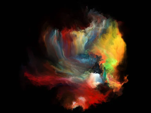 Serie Color Flow Sfondo Astratto Fatto Flussi Vernice Digitale Utilizzare — Foto Stock