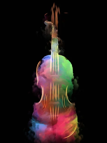 Musik Dröm Serien Abstrakt Bakgrund Gjort Violin Och Abstrakt Färgglad — Stockfoto