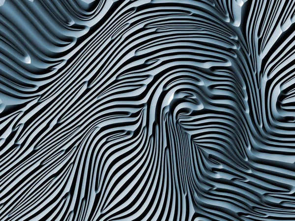 Curves Nature Series Arrangement Rendering Blue Embossed Bas Relief Pattern — Stock Photo, Image