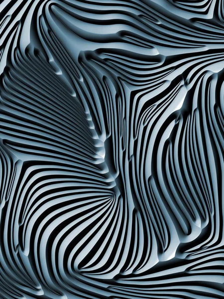 Experimenting Rendering Organic Patterns Style Reminiscent Art Nouveau Designs — Stock Photo, Image