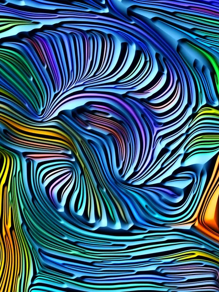 Серия Curves Nature Дизайн Состоящий Трехмерного Рендеринга Многоцветного Рельефного Барельефа — стоковое фото