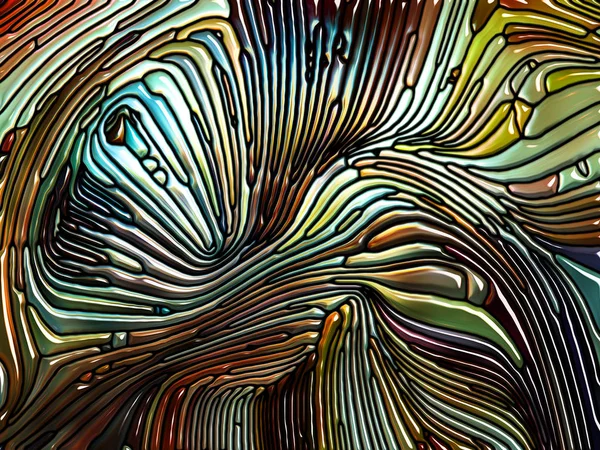 カラーパターンシリーズ 自然と美と精神性をテーマに アール ヌーヴォーを思わせる先進的なガラスデザインの背景構成 — ストック写真