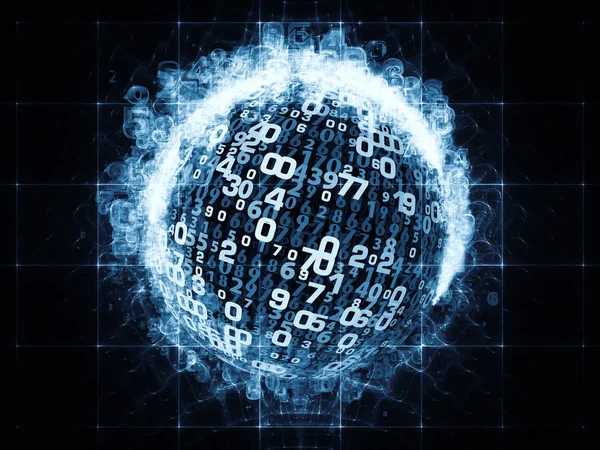 Numéro Série Mondiale Disposition Des Chiffres Des Éléments Fractaux Dans — Photo