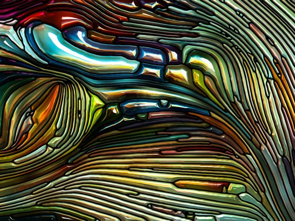カラー パターン シリーズ 美しさと精神上のプロジェクトのアール ヌーボーを思わせる鉛ガラス デザインの構成 — ストック写真