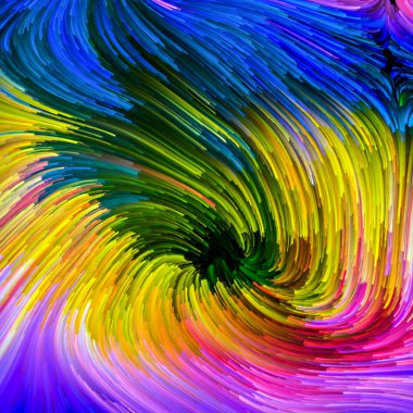 Color In Motion serisi. Tasarım, yaratıcılık ve hayal gücüyle ilgili projelerin perde ve cihazlar için duvar kağıdı olarak kullanılması için sıvı boya deseninden yapılmış tasarım