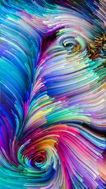 Color In Motion serisi. Tasarım, yaratıcılık ve hayal gücü üzerine projelerin ekran ve cihazlar için duvar kağıdı olarak kullanılması için uygun sıvı boya deseninin soyut düzenlenmesi