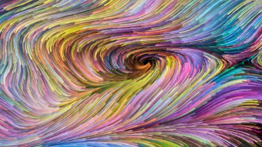 Color In Motion serisi. Tasarım, yaratıcılık ve hayal gücü konularında ekran ve cihazlar için duvar kağıdı olarak kullanılacak sıvı boya kalıbının bileşimi