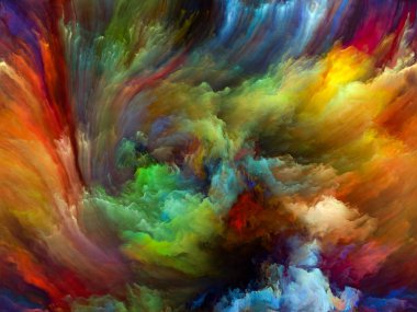 Akışı serisi renk. Müzik, yaratıcılık, hayal gücü, sanat ve tasarım konusunda dijital boya streams düzenlenmesi