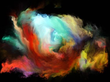 Akışı serisi renk. Arka plan müzik, yaratıcılık, hayal gücü, sanat ve tasarım projelerde kullanılmak üzere dijital boya streams yapılmış