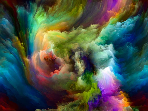 Color Flow Series Arrangement Streams Digital Paint Subject Music Creativity — Stock Photo, Image