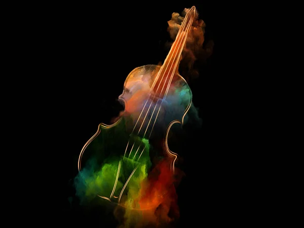 Music Dream Series Composición Violín Pintura Colorida Abstracta Adecuada Como —  Fotos de Stock