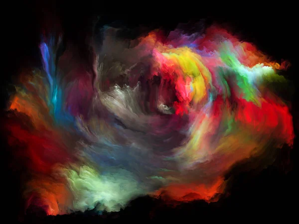Farbfließreihen Künstlerische Abstraktion Bestehend Aus Strömen Digitaler Farbe Zum Thema — Stockfoto