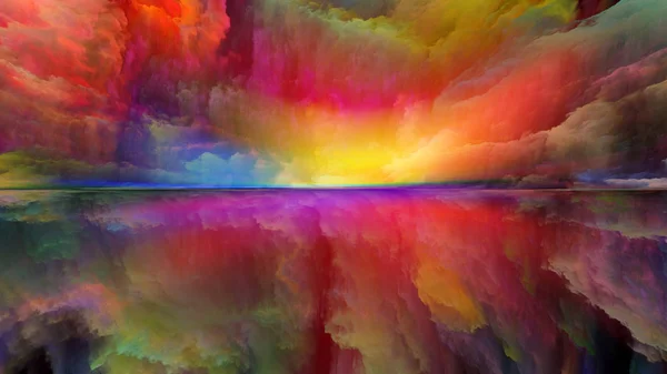 Σειρά Dream Land Αλληλεπίδραση Ψηφιακών Χρωμάτων Θέμα Σύμπαν Φύση Ζωγραφική — Φωτογραφία Αρχείου