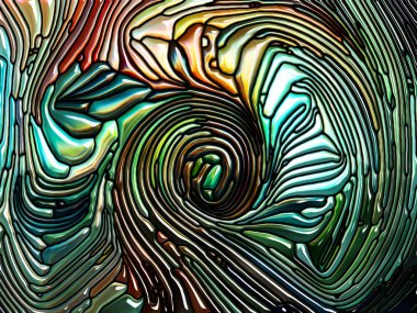 Sıvı desen serisi. Vitray tasarım Art Nouveau projeleri doğası, güzellik ve maneviyat için uygun bir zemin olarak anımsatan bileşimi