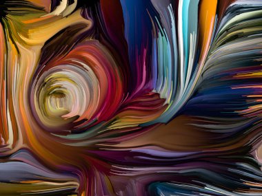 Sıvı renkli serisi. Yaratıcılık, sanat ve tasarım konusunda çok renkli boya çizgiler bileşimi