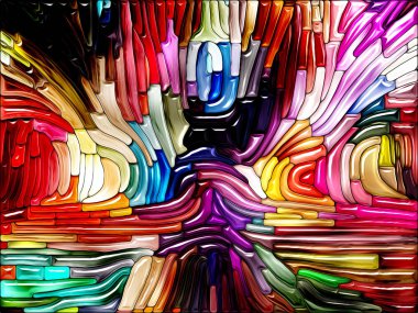 Sıvı renkli serisi. Renkli cam desen yaratıcılık, sanat ve tasarım konusunda etkileşimi