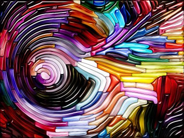 Sıvı renkli serisi. Yaratıcılık, sanat ve tasarım konusunda renkli cam desen kompozisyonu