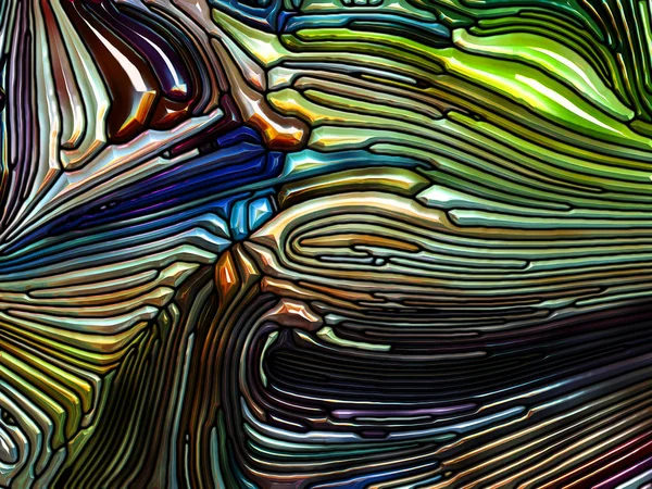Цветовая Паттерн Абстрактный Дизайн Лидирующего Стекла Напоминающий Югендстиль Тему Природы — стоковое фото