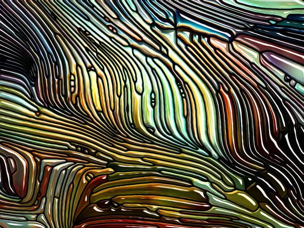 カラー パターン シリーズ 美と精神性の比喩的意味関係のアール ヌーボーを思わせる鉛ガラス デザインの構成 — ストック写真