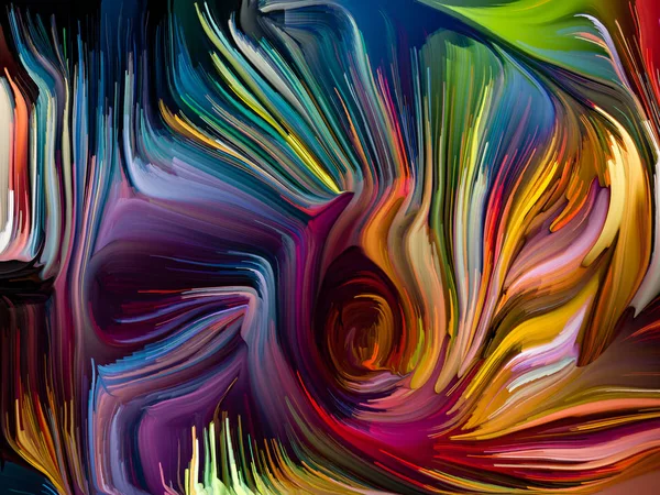 Serie Liquid Color Interazione Strisce Vernice Multicolore Sul Tema Della — Foto Stock