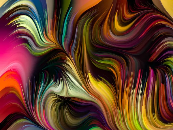 Liquid Color Series Abstract Design Made Multi Color Paint Streaks — Stock Photo, Image
