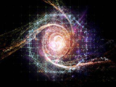 Cosmos dizi elemanları. Soyut tasarım alanı ve yıldız matematik, bilim, eğitim ve modern teknoloji konusunda yapılmış