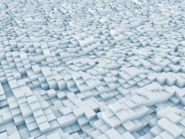 konuyla ilgili bilgisayar grafik çizimi için arka plan öğesi olarak fraktal gürültü ile bozuk uçak ilkel 3D render