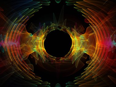 Dalga fonksiyonu serisi. Renkli sinüs titreşimler arka plan kompozisyon, ışık ve fraktal öğeleri ses ekolayzer, konu üzerinde müzik spektrum ve kuantum olasılık