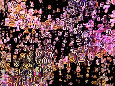 Numara dünya serisi. Basamak ve fraktal öğeleri konu bilim, eğitim ve modern teknoloji