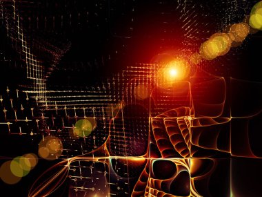 Geometri teknoloji serisi. Tasarım projeleri için fon olarak hizmet etmek için teknolojik fraktal yapılarının yapılan bilim, bilgi teknoloji ve eğitim ile ilgili