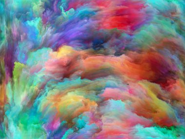 Soyut Arkaplan serisi. Renk arkaplanı ve sanat, yaratıcılık ve hayal gücü konularında tuval üzerinde hareket