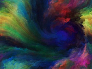 Soyut Renk serisi. Sanat, yaratıcılık ve hayal gücü konularında tuval üzerinde hareket halindeki renkli boyanın bileşimi