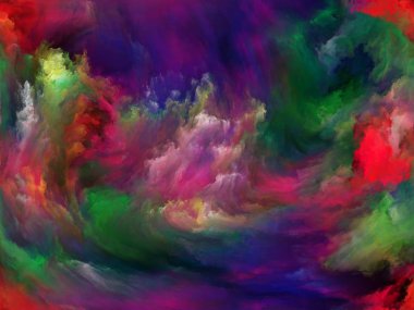 Soyut renk serisi. Interplay hareket üzerine yağlıboya sanat, yaratıcılık ve hayal gücü konusunda renkli boya