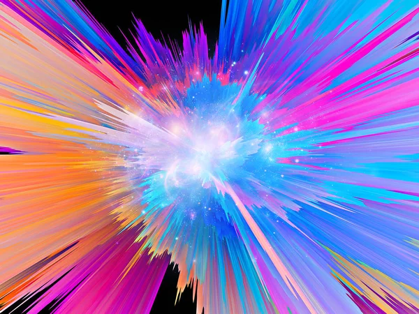 Explosion Saturated Virtual Paint Texture Dynamic Backgrounds — Stock Photo, Image