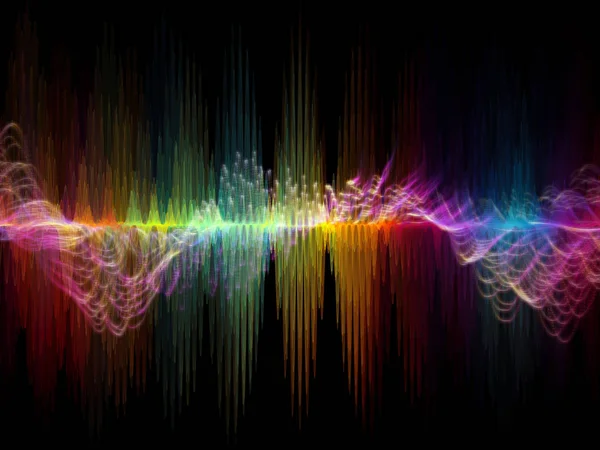 Wave Function Serie Abstracție Artistică Compusă Din Vibrații Sinusoidale Colorate — Fotografie, imagine de stoc
