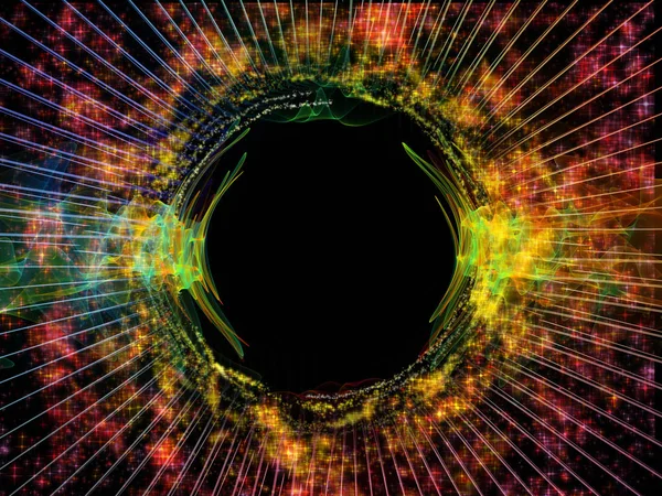 Wave Function series. Composition of colored sine vibrations, light and fractal elements on the subject of sound equalizer, music spectrum and  quantum probability