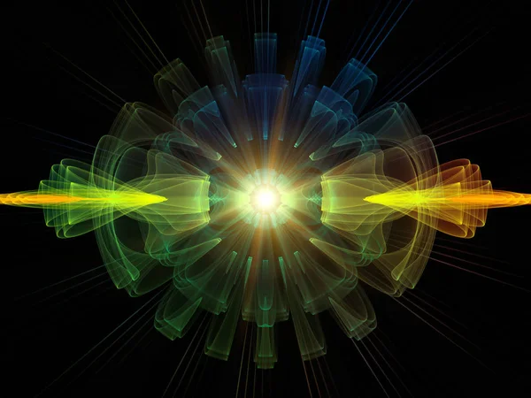 Серия Wave Function Фон Состоящий Цветных Синусовых Вибраций Светлых Фрактальных — стоковое фото