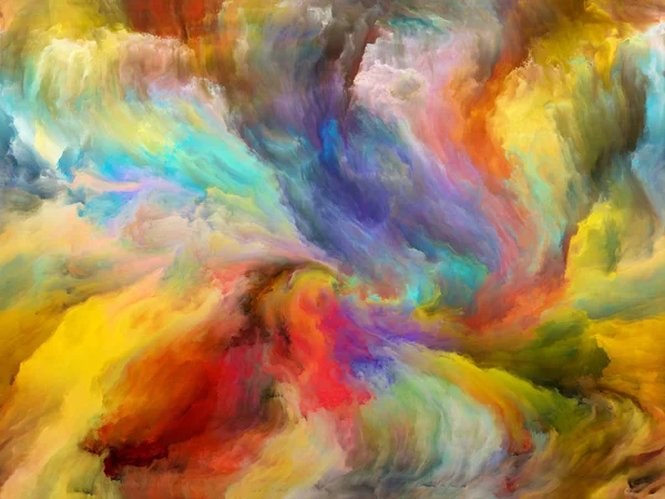 Abstrakte Farbreihen Kreative Anordnung Bunter Farbe Bewegung Auf Leinwand Als — Stockfoto