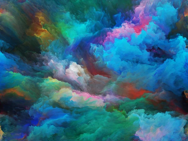 Абстрактная Серия Цветов Дизайн Состоящий Красочной Краски Движении Холсте Метафора — стоковое фото