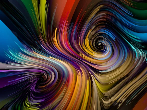 Liquid Color Series Abstract Design Made Multi Color Paint Streaks — Stock Photo, Image