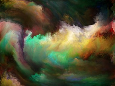 Soyut renk serisi. Interplay hareket üzerine yağlıboya sanat, yaratıcılık ve hayal gücü konusunda renkli boya