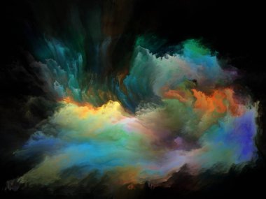 Renk Akımı serisi. Müzik, yaratıcılık, hayal gücü, sanat ve tasarım projelerinde kullanılmak üzere dijital boya akışlarından oluşan arkaplan