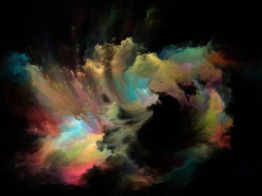 Akışı serisi renk. Sanatsal arka plan müzik, yaratıcılık, hayal gücü, sanat ve tasarım projelerde kullanılmak üzere dijital boya akışların yaptı