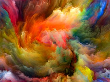 Akışı serisi renk. Konu, müzik, yaratıcılık, hayal gücü, sanat ve tasarım için dijital boya akışların yaratıcı düzenleme