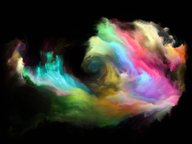 Renk Akımı serisi. Müzik, yaratıcılık, hayal gücü, sanat ve tasarım konularındaki dijital boya akışlarının arkaplanı